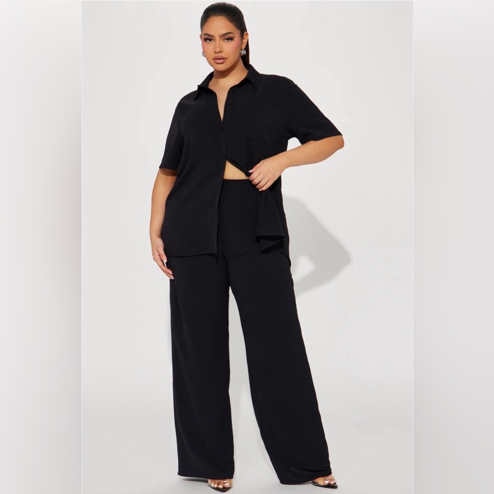 Fashion Nova Black Wide Leg Pants & Jumpsuit